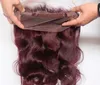 Dark Root Two Tone Ombre 360 Lace Frontal Closure Body Wave T1b 27 99J Blonde Farbe Peruanisches Jungfrau-Haar vorgezupft 360