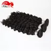 7A Hannah Products Virgin Hair Deep Wave Human Hair Bunds Weaves 100gpc obearbetat djupt lockigt hårförlängning8110603