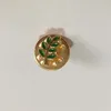 10 adet 10mm Küçük Emaye Broş ve Pins Rozeti Yeşil Yaprak Acacia Sprig Masonik Regalia Freemason Yaka Pin Akaşa Hediye Hediye