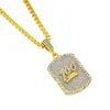 New 100% Juses Dog Tag Pendant Necklace Box Chain For Men Women Zinc Alloy Gold Plated Fashion Punk Jewelry