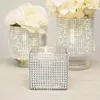 24 Rows Rhinestone Napkin Rings Wedding Banquet Napkin Holder Wrap Napkin Buckle Chair Sashes Bow Covers Hotel Party Decoration