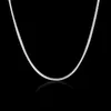 Top quality 50 pcs 925 Sterling Silver Smooth Snake Chains Necklace Lobster Clasps Chain Jewelry Findings Size 1 MM 16inch --- 24inch