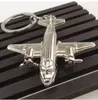 Mini Aircraft Airplane Plane keychain zinc alloy 3D aircraft airplane aeroplane metal key chain 50pcs/lot