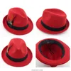 Autumn Winter Women Wool Felt Jazz Cap Hat Trend Lady Fedora Trilby Hats with Feather European US Female Feltro Hat GH-252