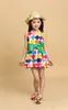 Summer girls cloth toddler girls vest dress 310 years old kids rainbow dot cloth Bow Princess Dress3610944
