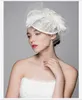 2017 Vintage Hemp Hat Ostrich Hair Banquet Party Bridal Head Hair DecoratedSinamay Kentucky Derby Hats8408425