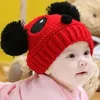 Mode bébé filles garçons casquettes pour enfants bonnets tricotés chapeaux extensibles chaud hiver laine belle Panda motif casquette