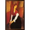 Soyut Portre resimlerinde Amedeo Modigliani Jeanne Hebuterne Kırmızı Şal kız sanat yatak odası dekor için yüksek kalite