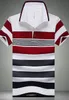 Mäns Polos 92% Bomull Camisa Men Shirt Casual Striped Slim Short Sleeves Asiatisk storlek M-4XL 1
