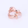 Conjuntos de joyería africana para mujer, moda de oro rosa, boda nupcial, elegante, romántico, collar de boda, pendiente, brazalete, anillo, conjuntos de joyería