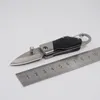 Mini Folding Pocket Knife Camping Key Chain Knife Keychain Black Tactical Rescue Survival Knives with Wood Handle EDC Tool