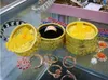 colore della miscela Portagioie anello arco rotondo bellissimi anelli orecchini piccoli contenitori di gioielli scatole di imballaggio di gioielli in alta qualità 5,5 * 3,5 cm