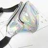 Midjepåsar Kvinnor Metallic Silver Fanny Pack Sparkle Festival Hologram 5Colors