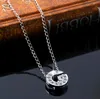 vente nouvel alliage diamant inscription ornements A-Z simple 26-lettre collier femme WFN004 (avec chaîne) mélanger l'ordre 20 pièces beaucoup