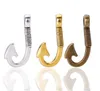 100st / lot tibetansk silver guld bronze plated fishhook charms pendants för smycken gör armband diy hantverk charms handgjorda 13x30mm