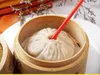 3.5 inch Mini Bamboo Steamer Basket with lid for soup meat dumplings baozi dim sum vegetable steaming cooking tools restaurant supplies