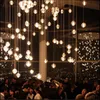 LED Crystal Glass Ball Pendant Lamp Meteor Rain Meteoric Shower Stair Bar Droplight Chandelier Lighting AC110-240V