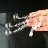 Fabrication de pipes à fumer en verre Narguilé soufflé à la bouche Bongs Wok quadruple boule transparent