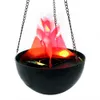 Podiumverlichting Fake Fire Flame Light Hanging Bowl Style LED Electric Brazier Lamp voor kerstfeestdecoraties, met realistisch effect