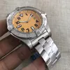 Hoge Kwaliteit Hot Koop Horloges Mannen Roestvrij Horloge Oranje Dial Seawolf Automatische Mechanische Horloge Mens Roestvrij stalen Jurk Horloges