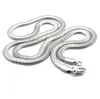 Nice Gifts for Friends Stainless Steel Fashion flat snake Chain women men's Necklace Silver Tone 5mm 21.6'' on sale