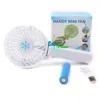 Handy Mini Portable Outdoor Electric Fans Handheld Foldable Fan With LED Lights Wireless USB with Battery Rechargeable Candy 6 Colors