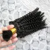 자연 컬러 몽골 느슨한 곱슬 머리 100g 인간 브레이딩 헤어 대량 1pcs Afro Kinky Bulk Human Hair