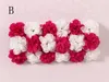 Pas cher bricolage décoration de mariage accessoires simulation soie fleurs rose mariage arc mariage fleur artificielle route LED fleurs