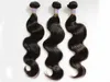 Brasiliansk kroppsvåg Virgin Human Hair Weave Bundles Peruvian Malaysian Indian Hair Extensions Double Weft Natural Color