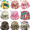 30 colors new arrival baby kids Cartoon sunflowers smile face fruit animals and camouflage Print hats boy girl little kids casual caps