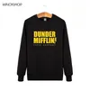 Wholesale- DUNDUNUNUND Mifflin Paper Inc هوديس الرجال الهيب هوب قطن سوياتشيرتس أوم camisetas الشتاء س الرقبة تراكسويت ماركة الملابس قمم