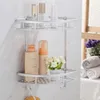 Hot Sale Space aluminum Bathroom Shelf Two Layer Wall Mounted Shower Shampoo Soap Cosmetic Bathroom Shelves Bathroom Accessories