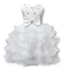 Платье на крестины, одежда для малышей, кружевное платье с 3D цветком розы, платья для свадебной вечеринки с бабочкой, платье принцессы для крещения девочки2522399713