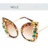 DHL!10pcs!Newest Fashion sunglasses with Diamond for women fashion personality cat eye sunglass for beach party street