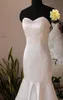 Satin Mermaid Sweetheart Zip Back Country Bridesmaid Tea Length Maid of Honor Wedding Guest Dresses