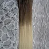 Ombre Micro Loop Easy Rings / Pärlor Hårförlängningar 1g 100g 6/613 Blond Human Hair Micro Bead Extensions