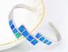 Hela detaljhandelsmode Fine Blue Fire Opal Bangles 925 Silverpläterade smycken för kvinnor BNT1522004240R