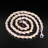 24 pollici 5mm 6mm Oro Argento Acciaio inossidabile ed Singapore catena Corda Catena Collane a maglie Donna Uomo Brand New282b