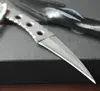 Coltello da artiglio Damasco Karambit di alta qualità 58-60HRC Lame Campeggio esterno Escursionismo Pesca Coltelli a lama fissa con fodero in pelle