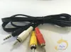 3.5 mm Jack to 3 RCA Male Plug Adapter Audio Converter Video AV Cable Wire Cord 1.5M