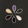 6 Colors Available Newest Druzy Amethyst Beads Necklace Oval Blue Champagne Purple White Wine Red Druzy Pave Zircon Crystal Gem Necklace