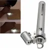Microscopio 100X per lente d'ingrandimento per gioielli con luce a LED tascabile Strumento di riparazione per orologi in vetro con lente di ingrandimento 10X