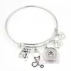 En gros 18mm Snap Bijoux Réglable Extensible Bracelet Assistant Médical Bracelet Snap Bouton Bracelets pour Assistant Médical Cadeaux