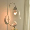 Современный белый настенный светильник прозрачное стекло абажур бра спальня лестница чердак свет смолы птица домашнего декора освещение E27 110-240V LLFA