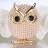 Vintage Full Imitation Pearl Owl Brooch Pins Gold Silver Plated Rhinestone Brooches Women Dress Corsage Wedding Jewelry Wholesale