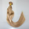 100 brins 100 g/ensemble kératine ongle U pointe pré-collé Remy Extension de cheveux humains blond cendré brésilien Remy Extension de cheveux