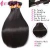 13x4 Orelha A Orelha Fechamento Frontal Do Laço Com Bundles 8A Cabelo Virgem Reta Brasileira Com Fecho Soul Lady Lace Frontal Weave