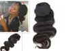 140g Piękno Naturalne Faliste Włosy Puff Remy Human Hair Ponytail Rozszerzenia Brazylijski Virgin Hair Ponytail Extension z czarnym sznurkiem