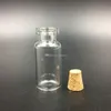 Botella de vidrio transparente de 2 ML con tapón de botella de vidrio en miniatura con tapón de corcho Frascos de muestra vacíos pequeños 35x16 mm