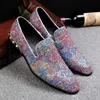 2017 mannen glitter schoenen nieuwe heren mode casual flats heren designer jurk schoenen loafers mannen schoenen! EU38-46